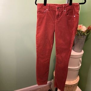 GAP 1969 rust corduroy 27 always skinny pant